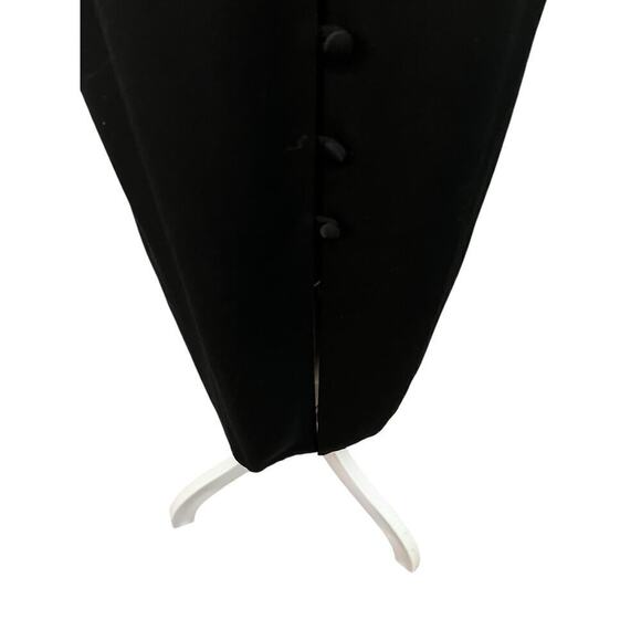 Vintage Dawn Joy II Black Long USA Button Down w/Satin Buttons Dress 16W - Picture 6 of 10